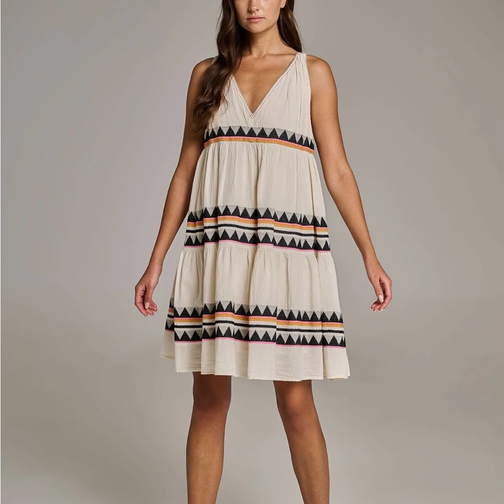 Devotion Twins S Armenistis Boho Chic Cream and Black Dress